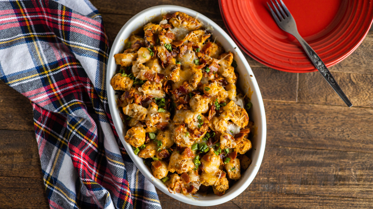 Loaded Potato and Buffalo Chicken Casserole-image